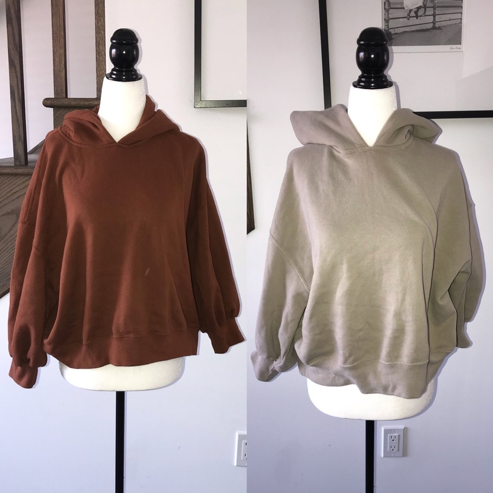 ABERCROMBIE & FITCH SOFT AF essential mini sunday hoodie SIZE LARGE 2 AVAIL